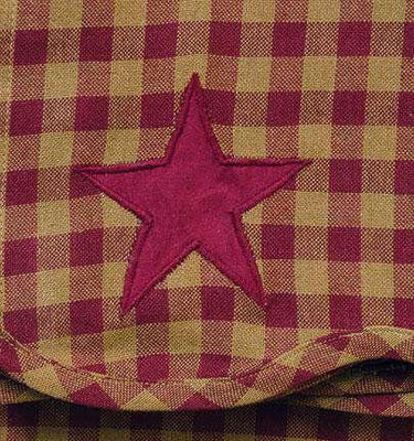 2/set, Burgundy Star Scalloped Panels - The Fox Decor